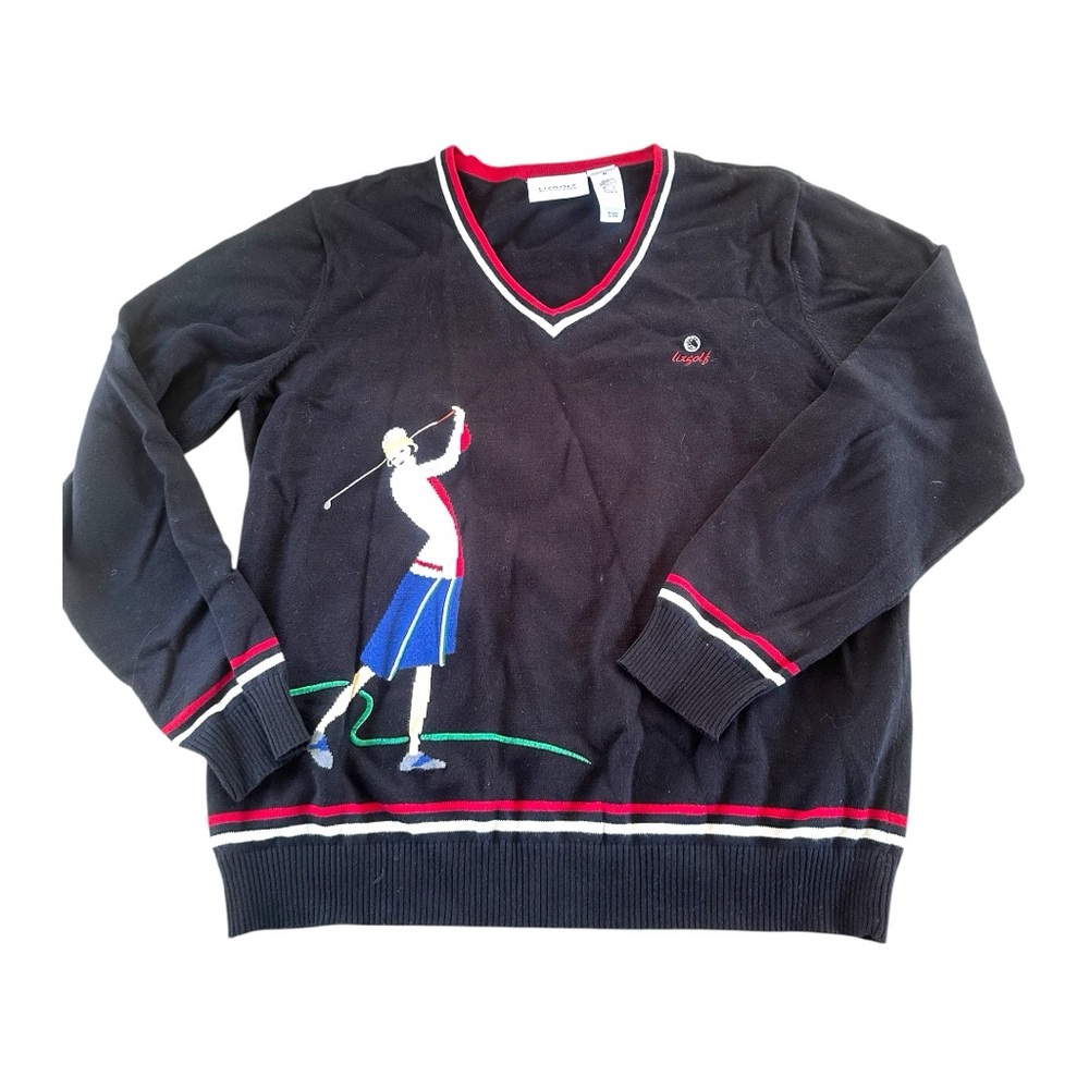 Lizgolf by Liz Claiborne Whimsical V Neck Sweater
